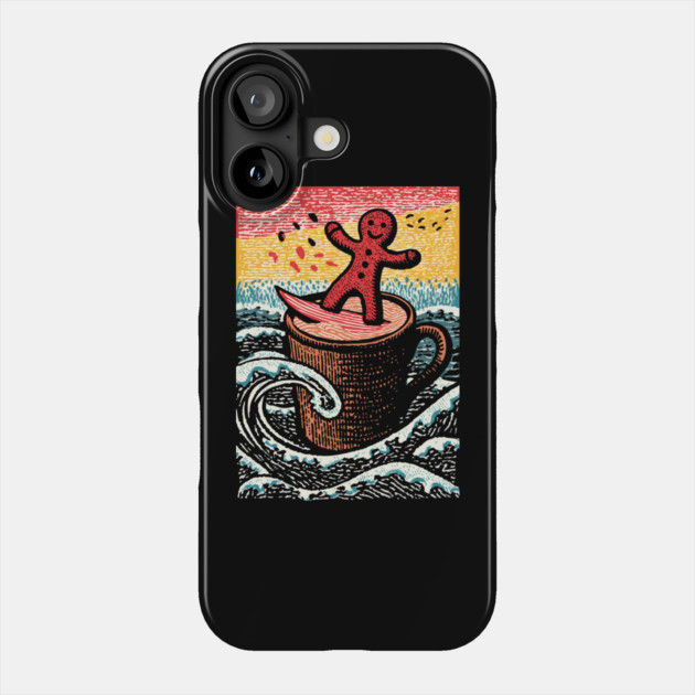 Funny Gingerbread Man | A Perilous Coffee Dip Phone Case by TuncGK