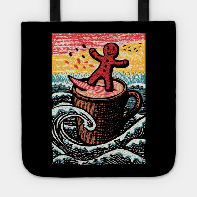 Funny Gingerbread Man | A Perilous Coffee Dip Tote by TuncGK