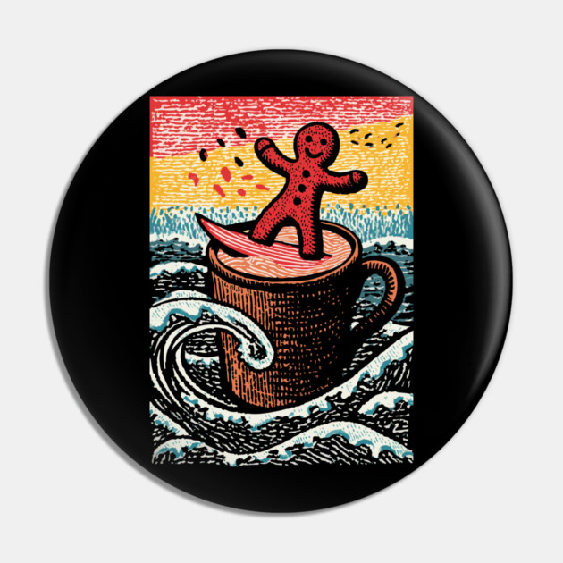 Funny Gingerbread Man | A Perilous Coffee Dip Pin by TuncGK