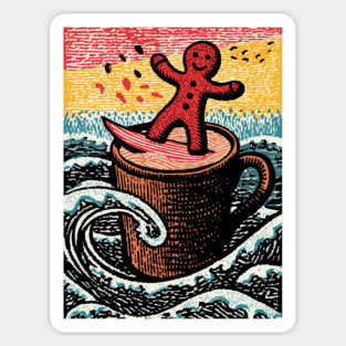 Funny Gingerbread Man | A Perilous Coffee Dip Magnet
