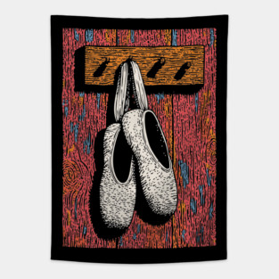 Vintage Ballet Shoes | The Dancer's Dream Tapestry