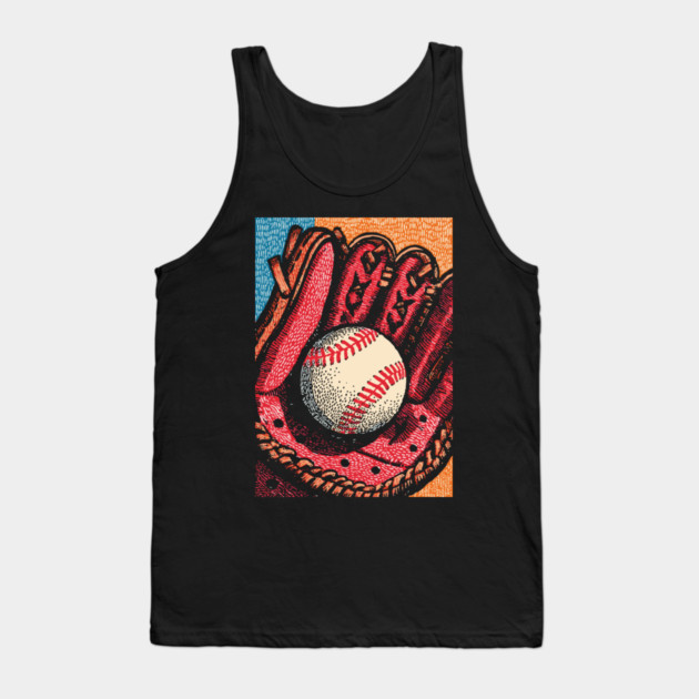 Vintage Baseball Glove | America's Pastime Art Tank Top by TuncGK