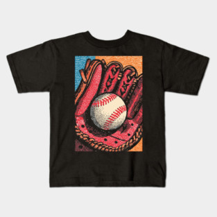 Vintage Baseball Glove | America's Pastime Art Kids T-Shirt