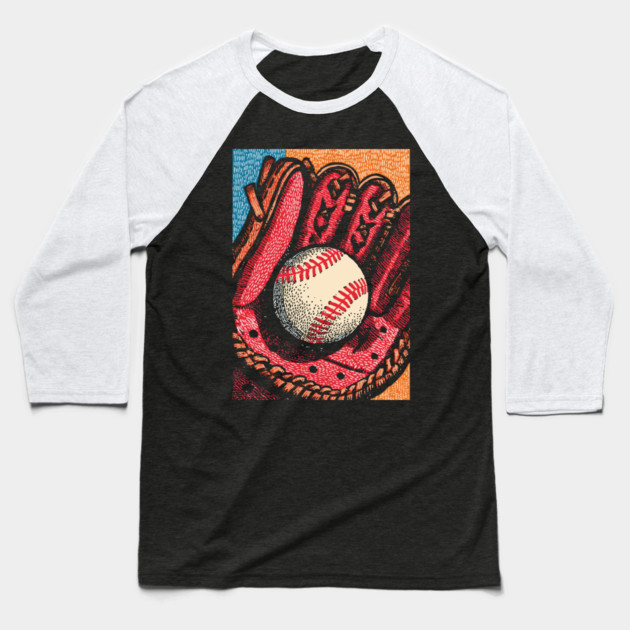 Vintage Baseball Glove | America's Pastime Art Baseball T-Shirt by TuncGK