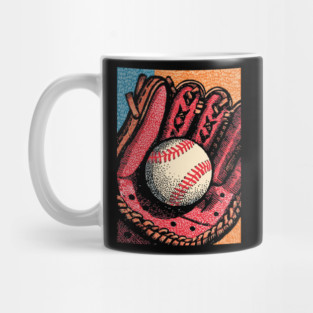 Vintage Baseball Glove | America's Pastime Art Mug
