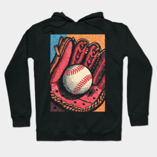 Vintage Baseball Glove | America's Pastime Art Hoodie