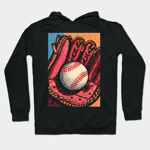Vintage Baseball Glove | America's Pastime Art Hoodie by TuncGK