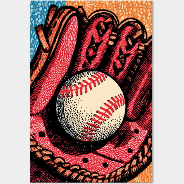 Vintage Baseball Glove | America's Pastime Art Wall Art by TuncGK