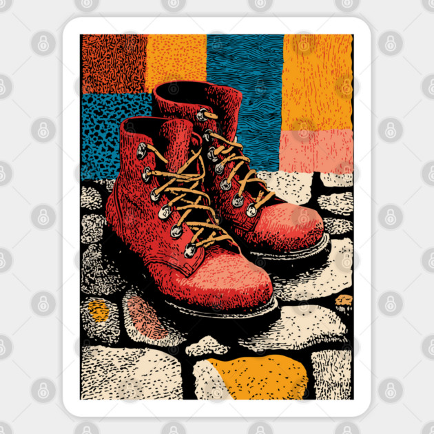 The Trail Awaits | A Hiker's Journey Begins Sticker by TuncGK