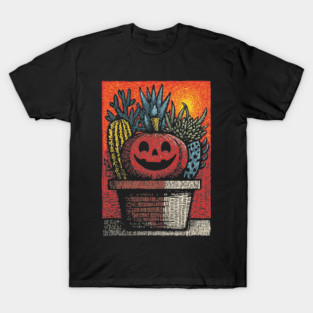 Happy Harvest Pumpkin | Wholesome Autumn Folk Art T-Shirt