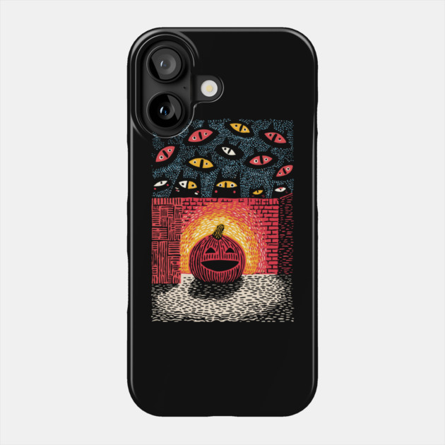 Spooky Glowing Pumpkin | Creepy Halloween Horror Phone Case by TuncGK