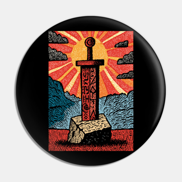 The Sword in the Stone | A Mythic Hero's Legend Pin by TuncGK