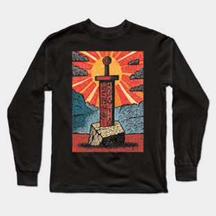 The Sword in the Stone | A Mythic Hero's Legend Long Sleeve T-Shirt