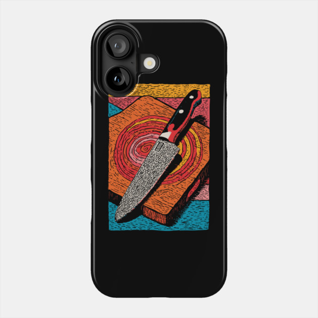 Chef's Knife in Action | Culinary Knife Skills Art Phone Case by TuncGK