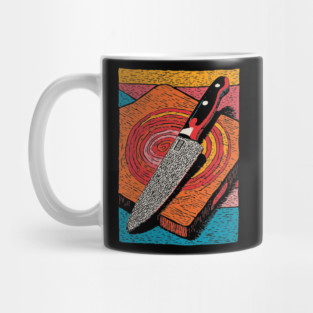 Chef's Knife in Action | Culinary Knife Skills Art Mug