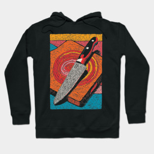 Chef's Knife in Action | Culinary Knife Skills Art Hoodie