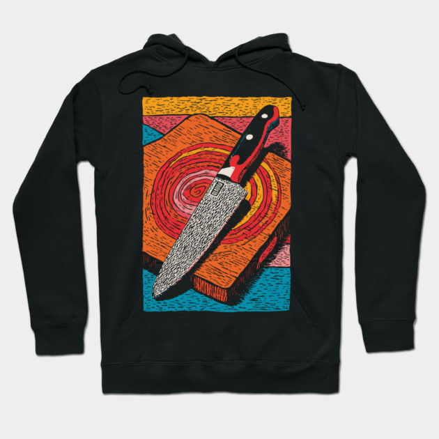 Chef's Knife in Action | Culinary Knife Skills Art Hoodie by TuncGK