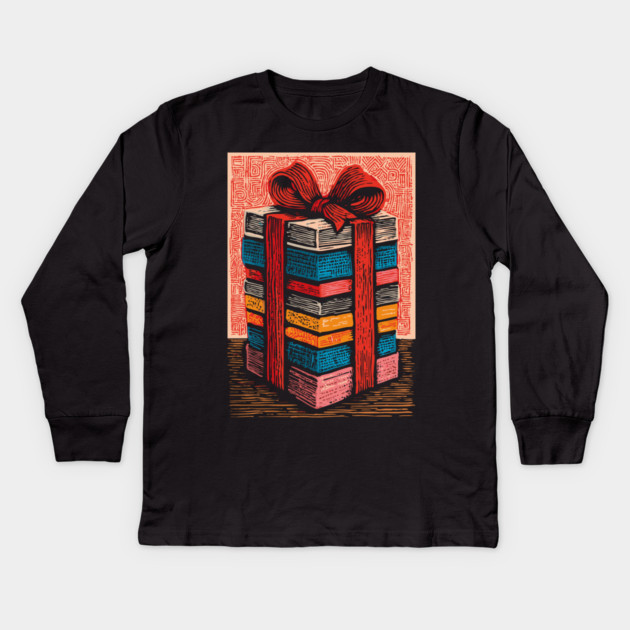 Festive Stack of Gifts | Holiday and Birthday Box Kids Long Sleeve T-Shirt by TuncGK