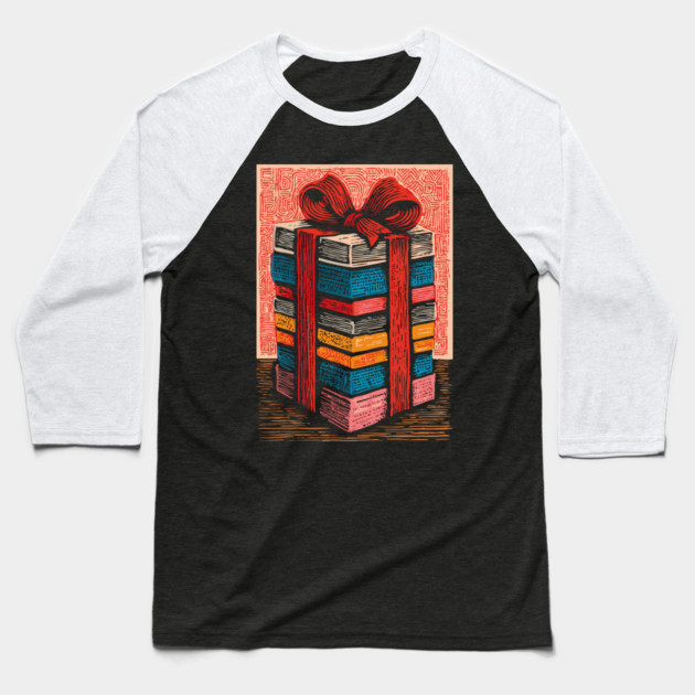Festive Stack of Gifts | Holiday and Birthday Box Baseball T-Shirt by TuncGK