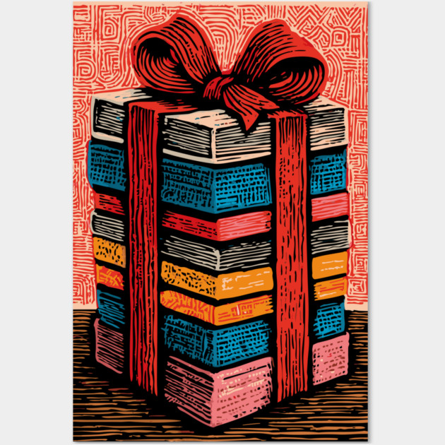 Festive Stack of Gifts | Holiday and Birthday Box Wall Art by TuncGK