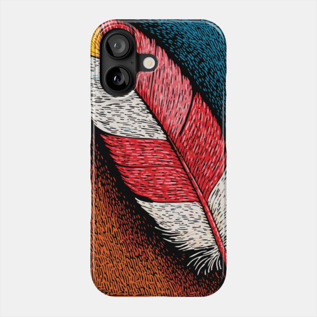 Spiritual Red Feather | A Message of Freedom Phone Case by TuncGK