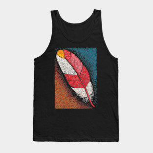 Spiritual Red Feather | A Message of Freedom Tank Top