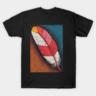 Spiritual Red Feather | A Message of Freedom T-Shirt