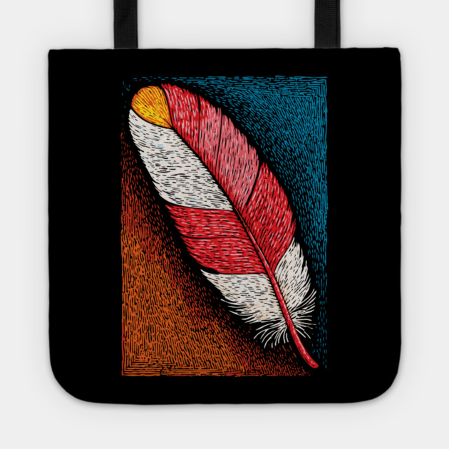 Spiritual Red Feather | A Message of Freedom Tote by TuncGK