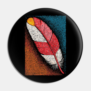 Spiritual Red Feather | A Message of Freedom Pin