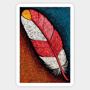 Spiritual Red Feather | A Message of Freedom Magnet