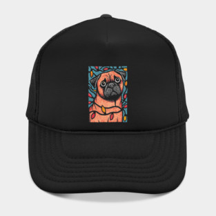 Funny Pug in Lights | A Christmas Dog's Dilemma Hat