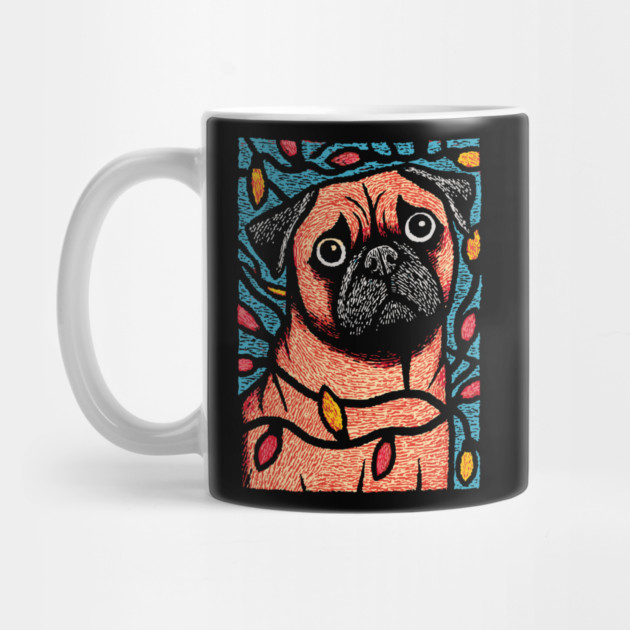 Funny Pug in Lights | A Christmas Dog's Dilemma by TuncGK