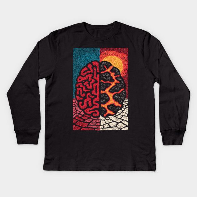 The Barren Mind | A Creative Block Metaphor Kids Long Sleeve T-Shirt by TuncGK