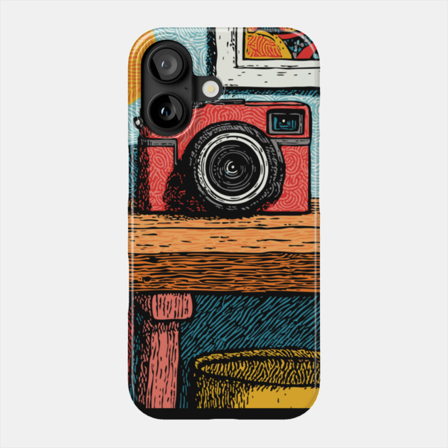 Vintage Camera on Table | Film Photography Art Phone Case by TuncGK
