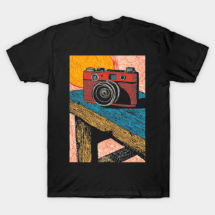 Rustic Vintage Camera | Boho Photography Art T-Shirt