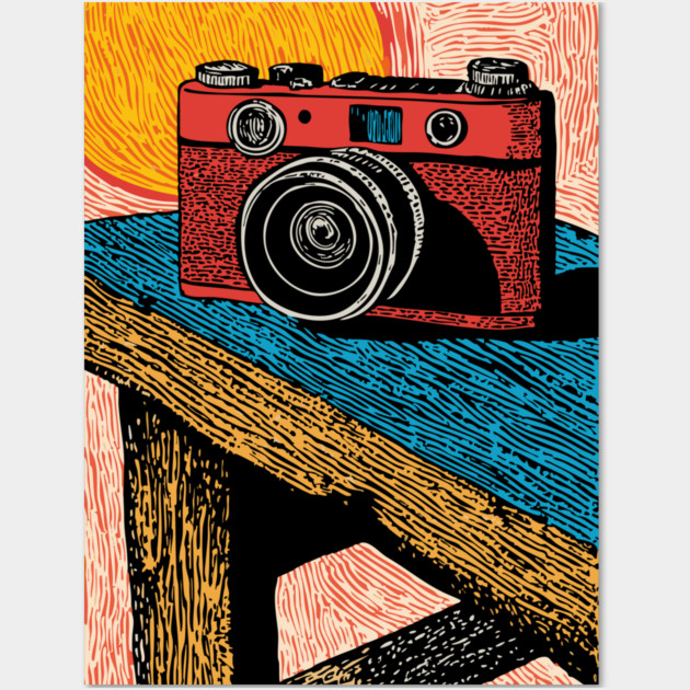 Rustic Vintage Camera | Boho Photography Art Wall Art by TuncGK