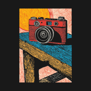 Rustic Vintage Camera | Boho Photography Art T-Shirt