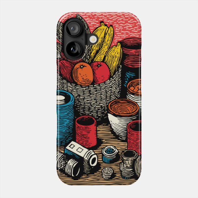 Bountiful Harvest Cornucopia | Autumn Thanksgiving Art Phone Case by TuncGK