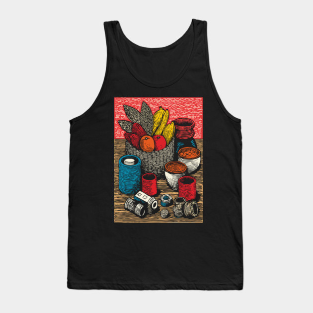 Bountiful Harvest Cornucopia | Autumn Thanksgiving Art Tank Top by TuncGK