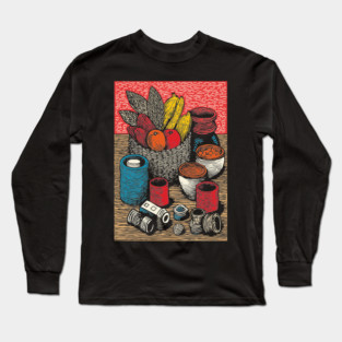 Bountiful Harvest Cornucopia | Autumn Thanksgiving Art Long Sleeve T-Shirt