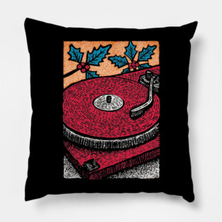Red Vinyl Turntable | For the Record Collector Pillow