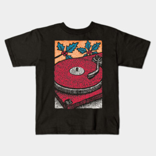 Red Vinyl Turntable | For the Record Collector Kids T-Shirt