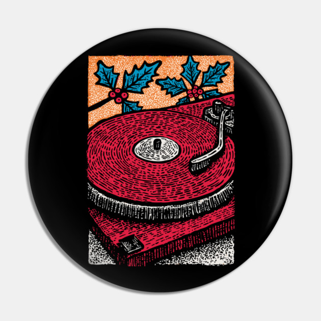 Red Vinyl Turntable | For the Record Collector Pin by TuncGK