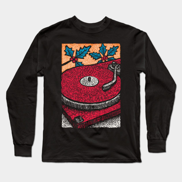 Red Vinyl Turntable | For the Record Collector Long Sleeve T-Shirt by TuncGK