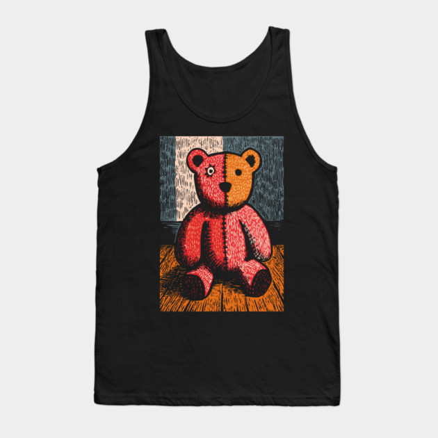 Classic Teddy Bear | A Nostalgic Childhood Toy Tank Top by TuncGK