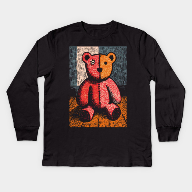 Classic Teddy Bear | A Nostalgic Childhood Toy Kids Long Sleeve T-Shirt by TuncGK