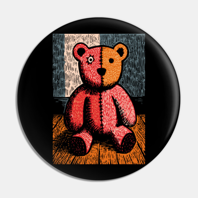 Classic Teddy Bear | A Nostalgic Childhood Toy Pin by TuncGK