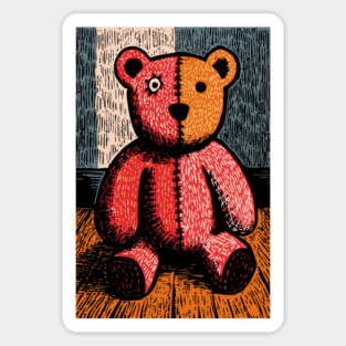 Classic Teddy Bear | A Nostalgic Childhood Toy Magnet