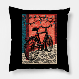 Vintage City Bicycle | An Urban Commuter's Ride Pillow