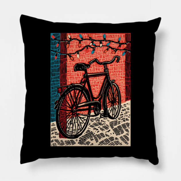 Vintage City Bicycle | An Urban Commuter's Ride Pillow by TuncGK